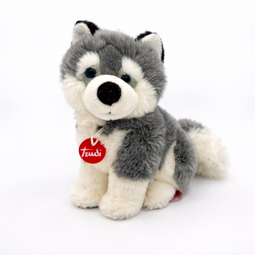 Trudi Husky Plush Stuffed Animal Toy Dog 'Marcus' Seated Plushie Collectibles